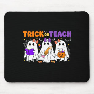 Halloween Trick Or Teach Retro Teachers Students Mouse Pad