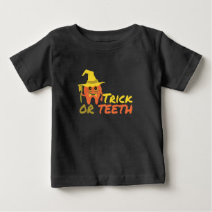 Halloween Trick or Teeth Dentist Baby T-Shirt