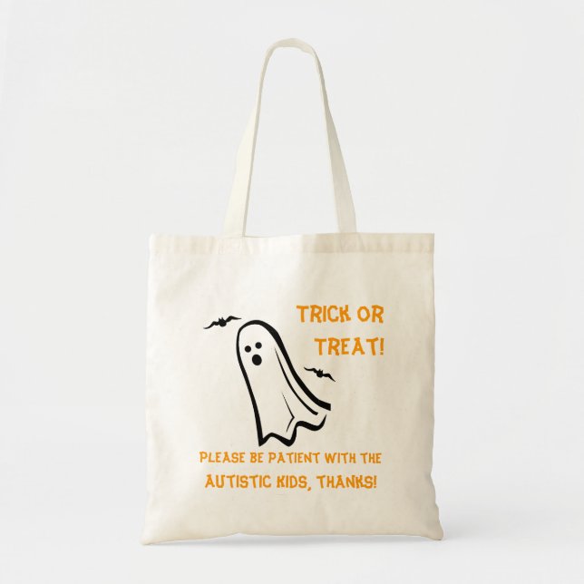 Halloween Trick or Treat Bag - Ghost (Front)
