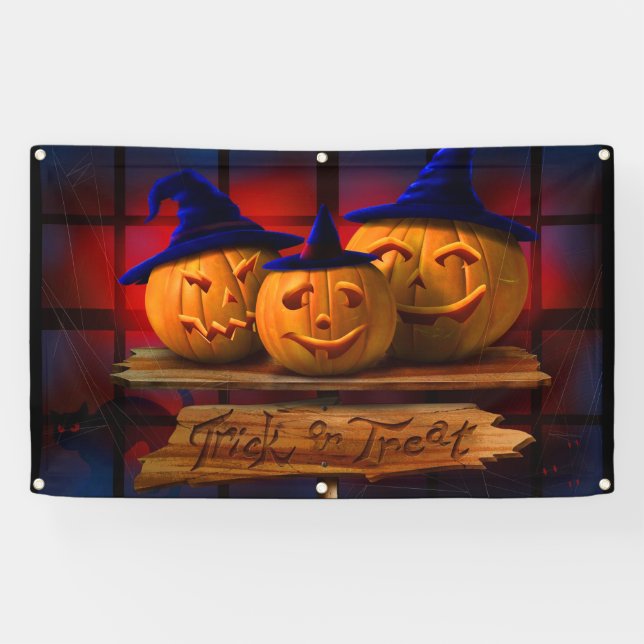 Halloween Trick or Treat Banner (Horizontal)