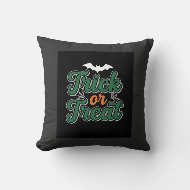 Halloween Trick or Treat Bat Web Design_1 Cushion (Front)