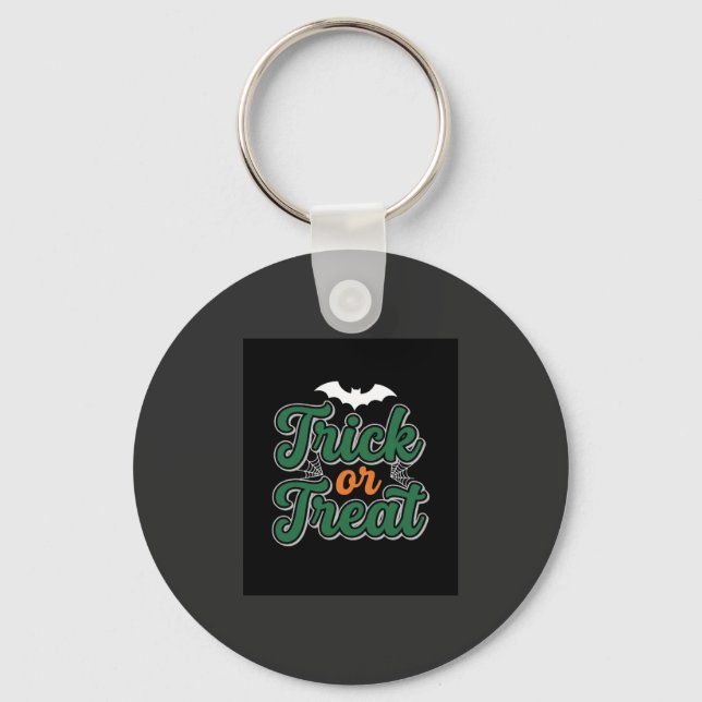 Halloween Trick or Treat Bat Web Design_1 Key Ring (Front)