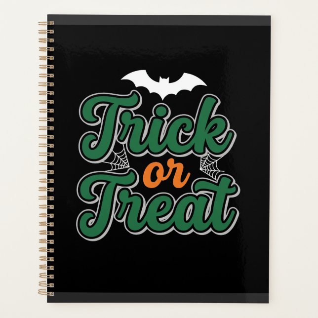 Halloween Trick or Treat Bat Web Design_1 Planner (Front)
