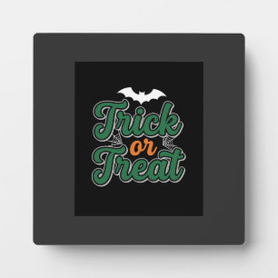 Halloween Trick or Treat Bat Web Design_1 Plaque
