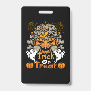 Halloween Trick Or Treat Birthday ID Badge