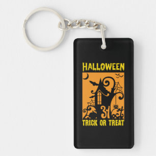 Halloween Trick Or Treat Birthday Key Ring
