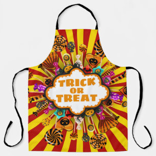 Halloween Trick or Treat Candy and sweets. Autumn Apron