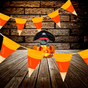 Halloween Trick or Treat Candy Corn Bunting