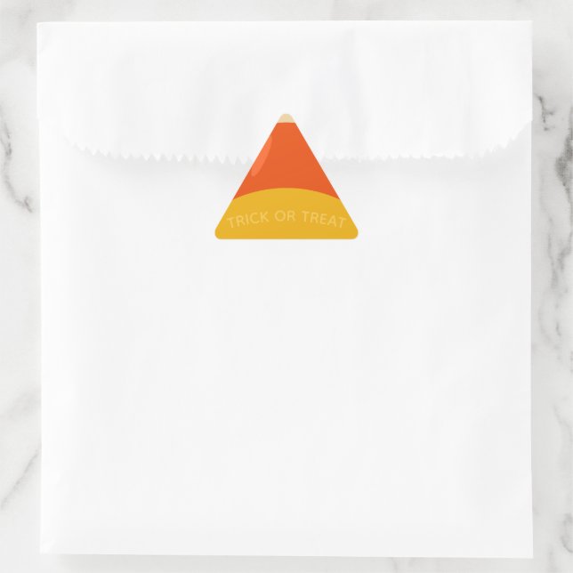 Halloween Trick or Treat Candy Corn Triangle Sticker (Bag)