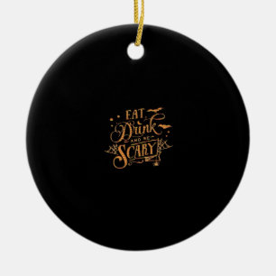 Halloween Trick Or Treat  Ceramic Tree Decoration