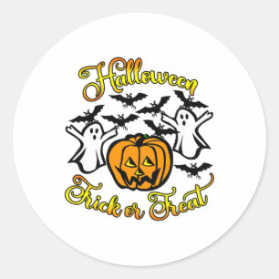 Halloween Trick Or Treat Classic Round Sticker