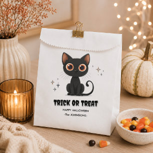 Halloween Trick or Treat – Custom Cute Black Cat Favour Bags