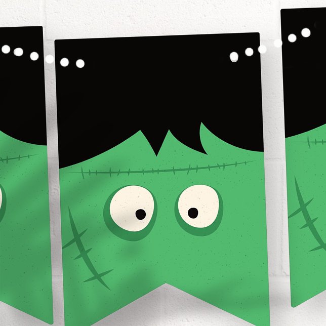 Halloween Trick or Treat Cute Frankenstein Monster Bunting (Creator Uploaded)