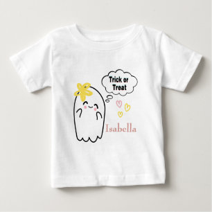 Halloween Trick or Treat Cute Ghost Baby T-Shirt