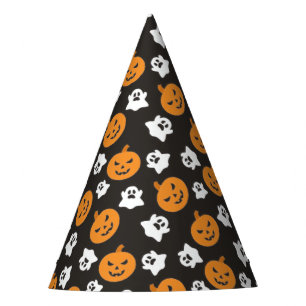 Halloween Trick or Treat Cute Ghosts & Pumpkins Party Hat