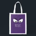 Halloween Trick or Treat Cute Whimsical Ghost Reusable Grocery Bag<br><div class="desc">Spooky Ghostly Ghoul Eyes Drawing, Scary spooky eyes glaring into you. In the darkness of a scary Halloween night, these spooky eyes can frighten any quest. Spirits, ghouls, and ghosts around. The misty fog-filtered background can be edited as well as the eyes can be moved about. A great design for...</div>