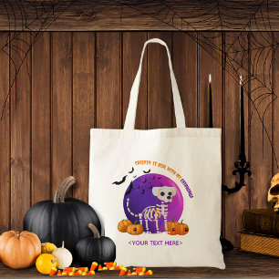 Halloween Trick or Treat Dog Candy Tote Bag