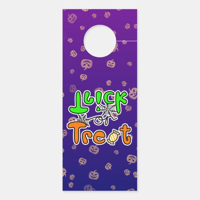 Halloween Trick or Treat Door Hanger (Back)