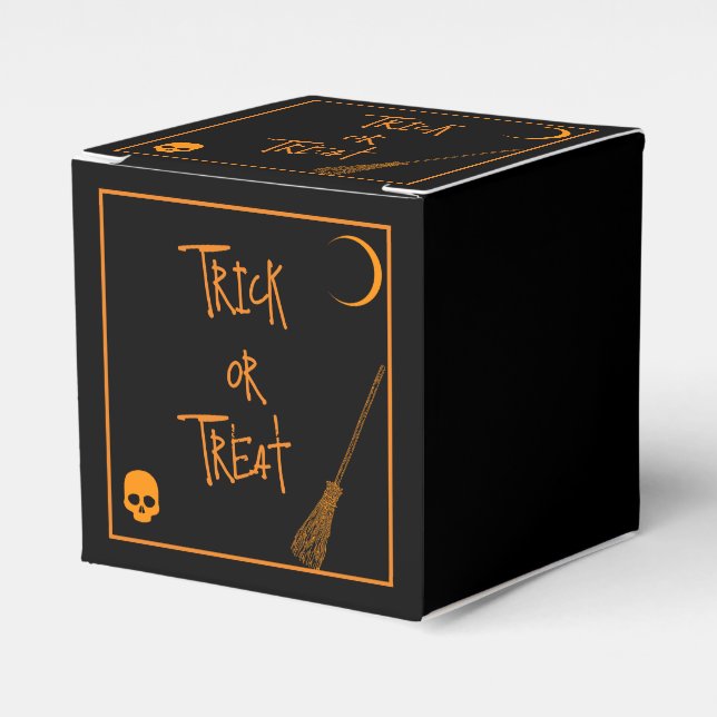 Halloween Trick or Treat  Favour Box (Front Side)