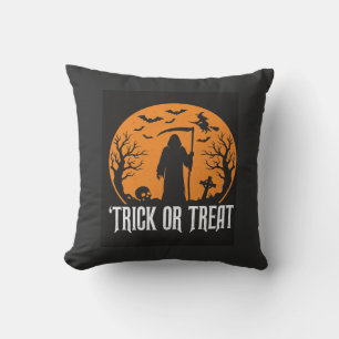 Halloween Trick or Treat Grim Reaper Design_1 Cushion