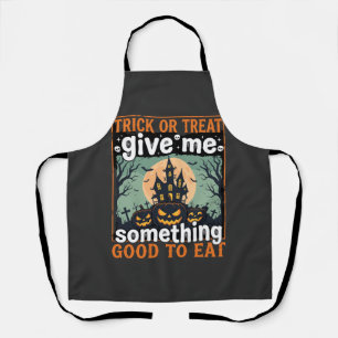 Halloween Trick or Treat Haunted House Pumpkin Apron