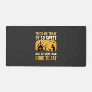 Halloween Trick or Treat Haunted House Witch Desk Mat