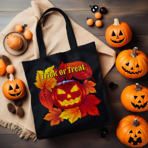 Halloween Trick or Treat Jack O'lantern  Tote Bag