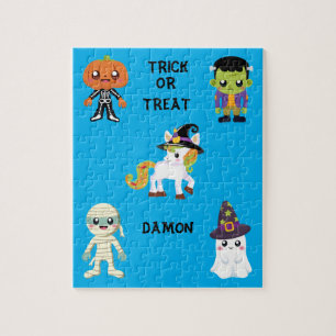 HALLOWEEN "TRICK OR TREAT KIDS PUZZLE PERSONALIZED