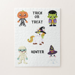 HALLOWEEN "TRICK OR TREAT KIDS PUZZLE PERSONALIZED