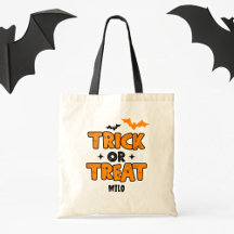 Halloween Trick or Treat Kids Tote Candy Bag