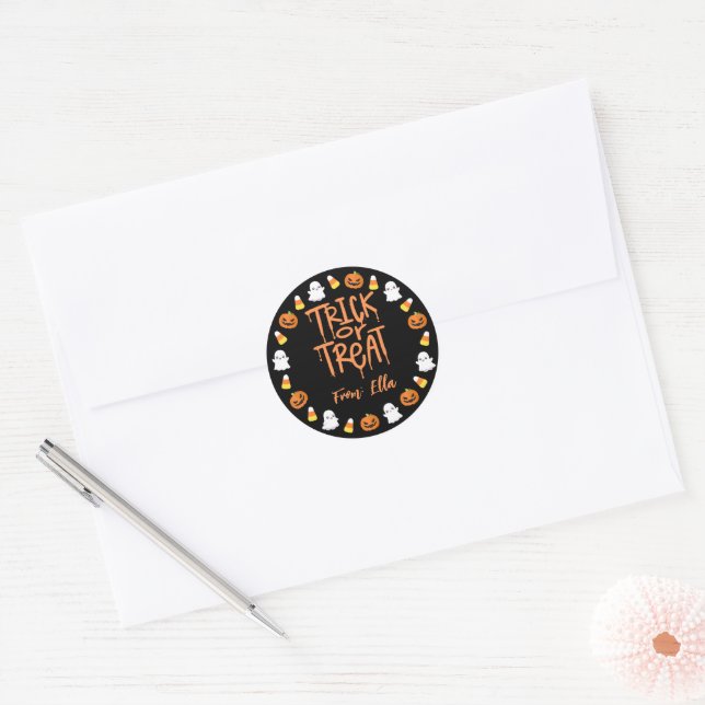 Halloween Trick or Treat Label Stickers (Envelope)