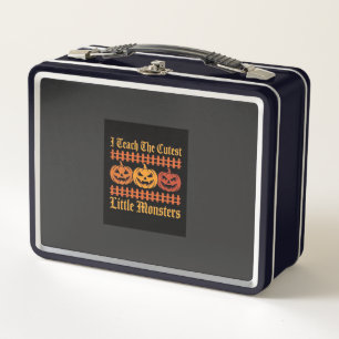Halloween Trick Or Treat Little Monsters Pumpkin D Metal Lunch Box
