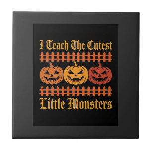 Halloween Trick Or Treat Little Monsters Pumpkin D Tile