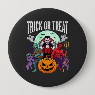 Halloween Trick or Treat Monster Parade 10 Cm Round Badge