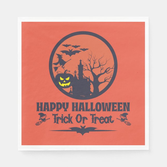 Halloween Trick Or Treat  Napkin (Front)