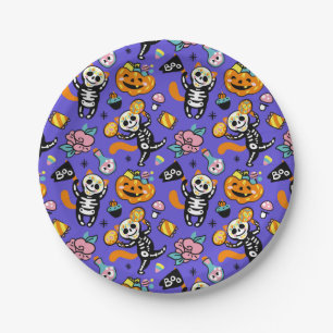 Halloween Trick or Treat Paper Plate