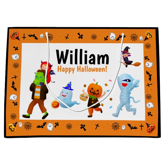 Halloween Trick-or-Treat Parade Personalised Bag (Front)
