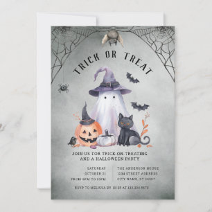 Halloween Trick or Treat Party Invitation