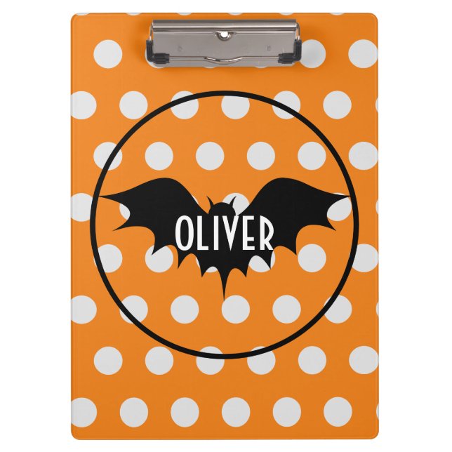 Halloween trick or treat personalised monogram  clipboard (Front)
