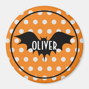 Halloween trick or treat personalised monogram magnet