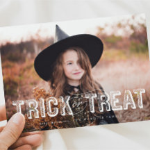 Halloween Trick or Treat Photo Card