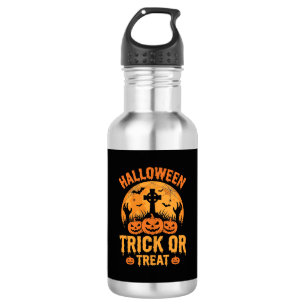 Halloween Trick or Treat Pumpkin Graveyard Design 532 Ml Water Bottle