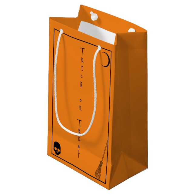 Halloween Trick or Treat Small Gift Bag (Front Angled)