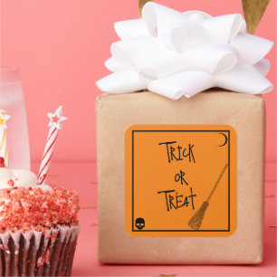 Halloween Trick or Treat  Square Sticker