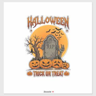Halloween Trick Or Treat Tombstone Zombie Hands Pu