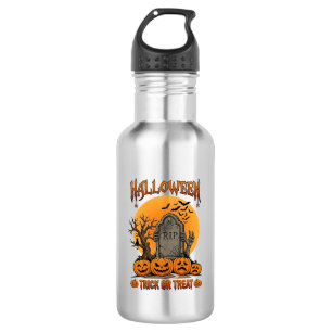 Halloween Trick Or Treat Tombstone Zombie Hands Pu 532 Ml Water Bottle