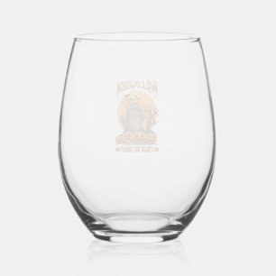 Halloween Trick Or Treat Tombstone Zombie Hands Pu Stemless Wine Glass
