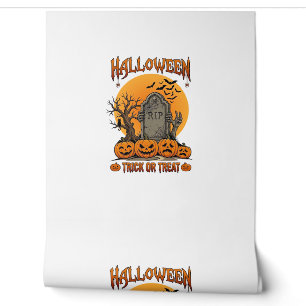 Halloween Trick Or Treat Tombstone Zombie Hands Pu Wallpaper