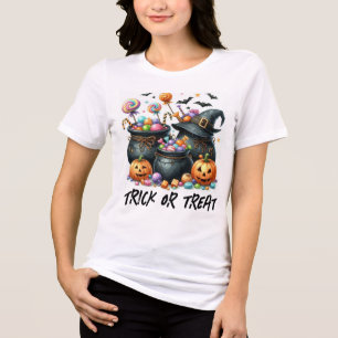 HALLOWEEN TRICK OR TREAT Tri-Blend SHIRT