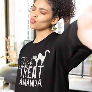 Halloween Trick or Treat Typography Sweatshirt